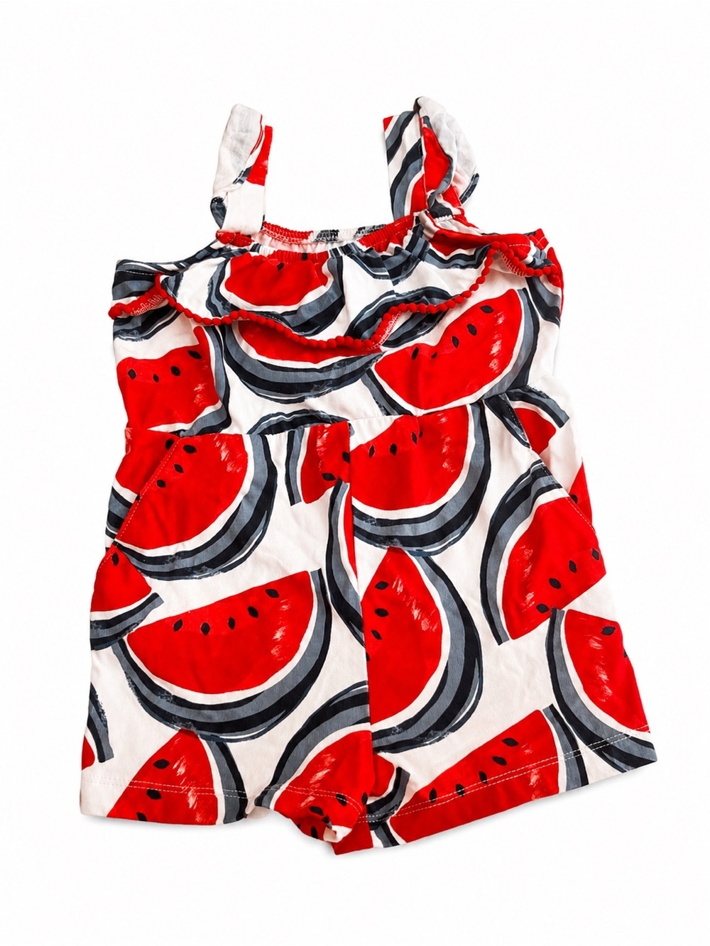Carter's Red White and Navy Watermelon Print One-Piece